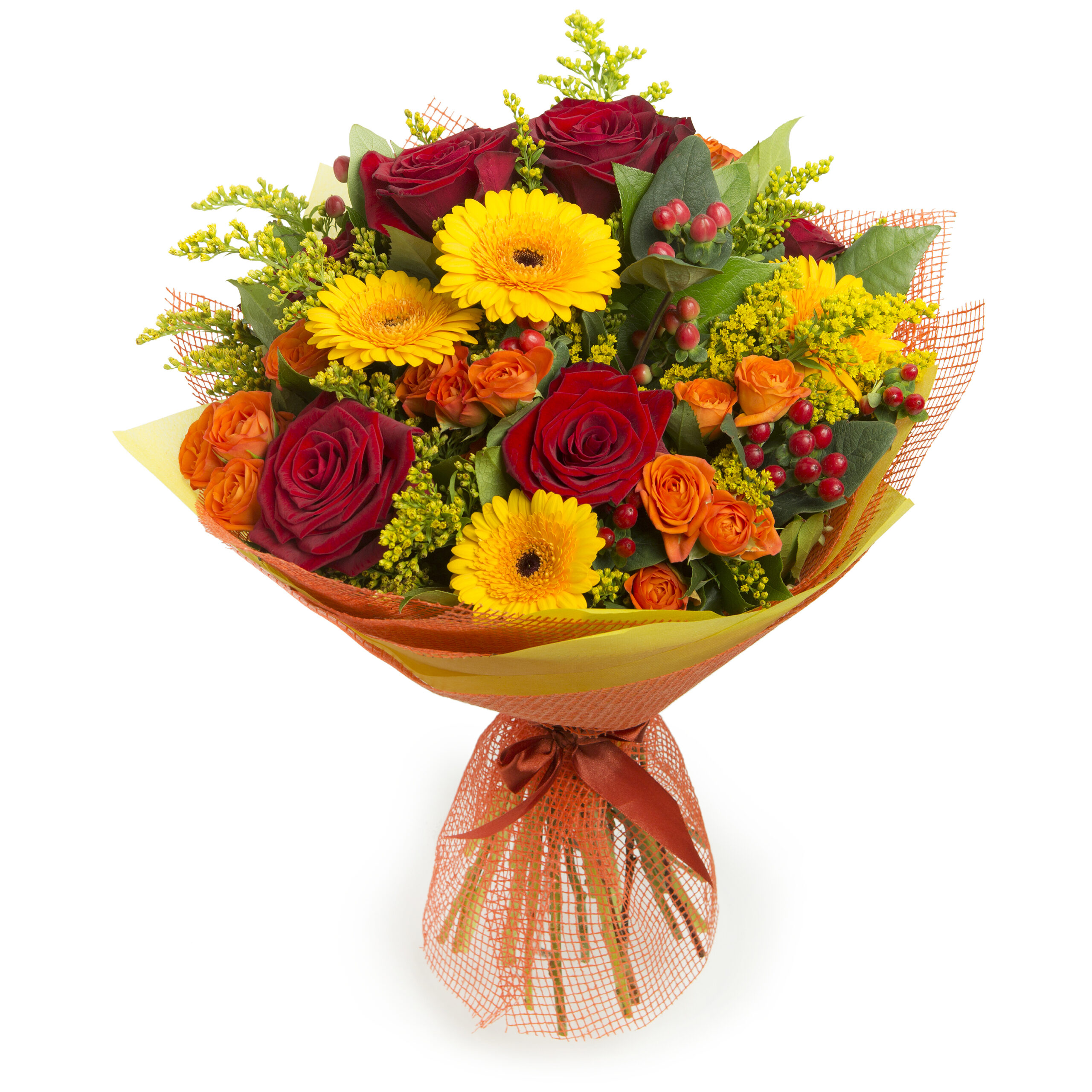 Send a Bouquet of Roses and Gerberas Daisies to Spain | Botanic Flora